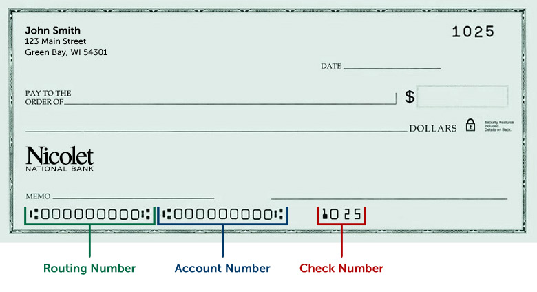 where is the router number on a check